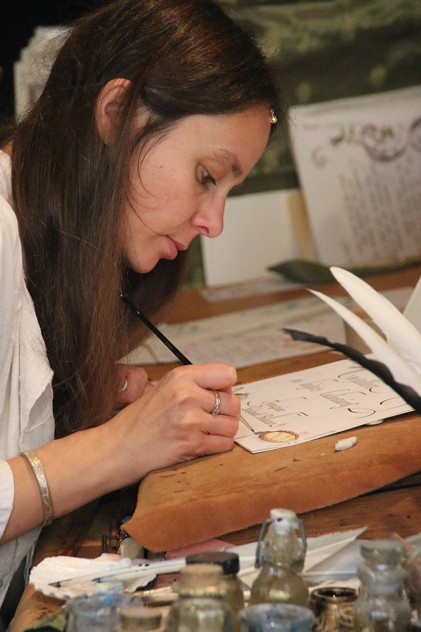 artist, woman, traditional, writing, calligraphy, female, portrait, girl, artistic, arts, painting, creative, young, paper, person, creativity, fantasy, lifestyle, writer, style, brown writing, brown creative, calligraphy, writer, writer, writer, writer, writer